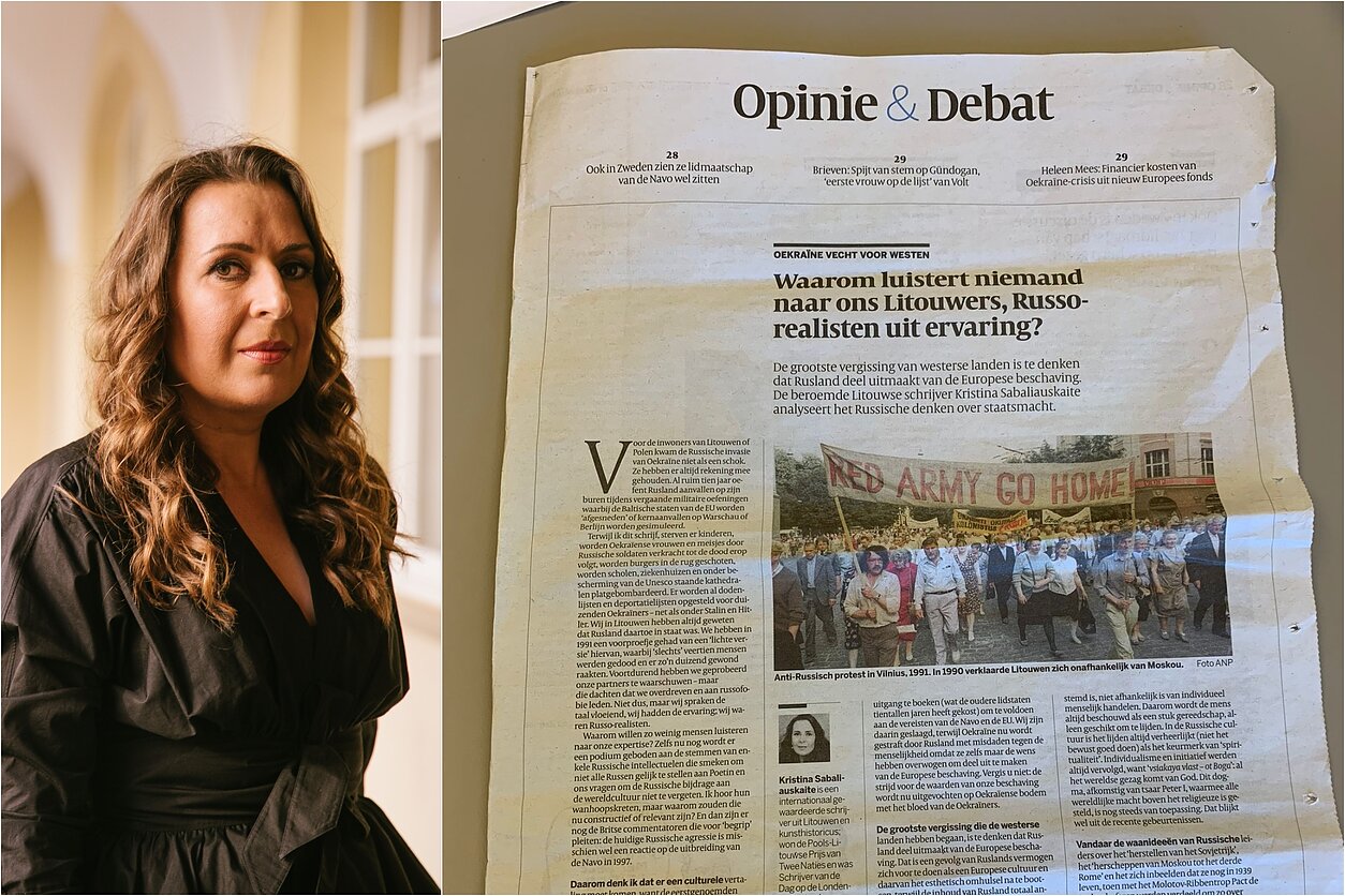 Kristina Sabaliauskaitė ir interviu leidiniu NRC