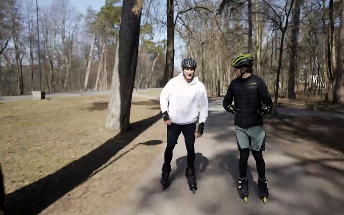„Į sveikatą!" herojus V. Zaubidovas: riedučiai – ir sportui, ir pasimatymui