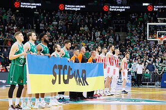 Serbian basketball team refuses to hold anti-war banner in Lithuania