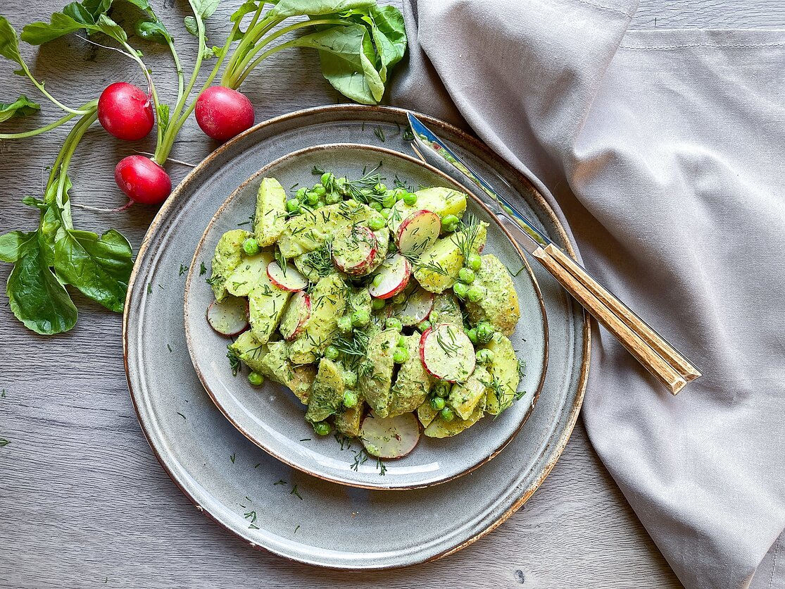 Bulvių salotos su ridikėliais