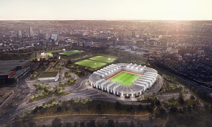 Vilniaus nacionalinio stadiono vizualizacija