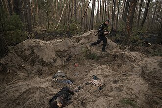 Rusų pajėgų nužudytų žmonių kūnai Bučoje Rusų pajėgų nužudytų žmonių kūnai Bučoje