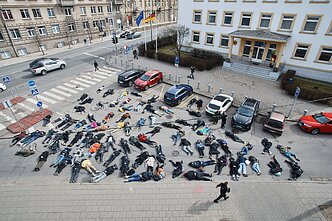 Protestas prieš Vokietijos ambasadą