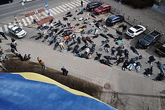 Protestas prieš Vokietijos ambasadą