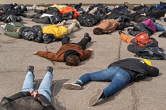 Protestas prieš Vokietijos ambasadą