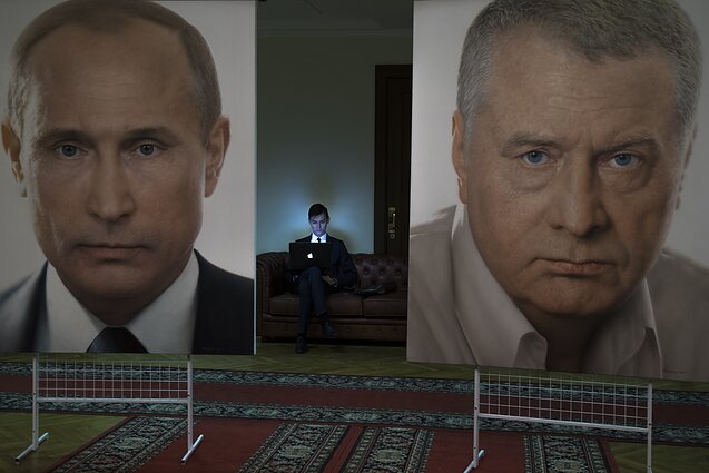 Vladimir Putin and Vladimir Zhirinovsky Vladimir Putin and Vladimir Zhirinovsky