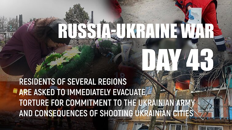 Day 43 of invasion. 5 people killed in Russian shoots during a day in Donetsk region