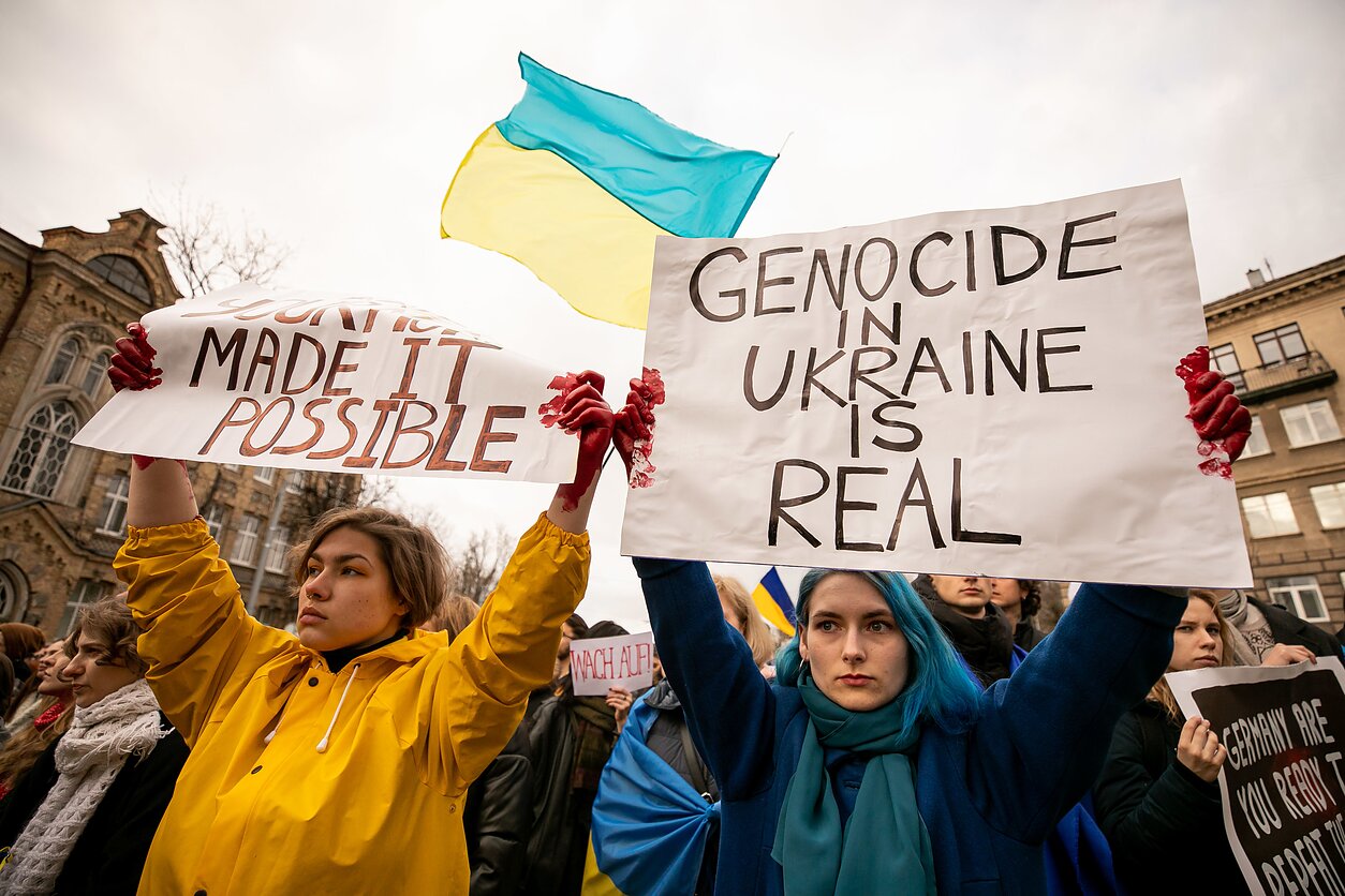 Anti-war protest in Vilnius (associative image)