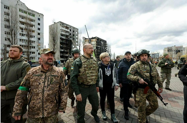 Nusiaubtoje Borodiankoje apsilankiusi Šimonytė: nėra žodžių, kuriais būtų įmanoma apibūdinti, ką jaučiu