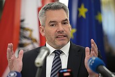 Karlas Nehammeris po susitikimo Maskvoje