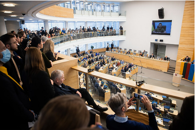 Žinios. Seimas priėmė rezoliuciją, raginančią Vakarus stiprinti sankcijas Rusijai ir Baltarusijai