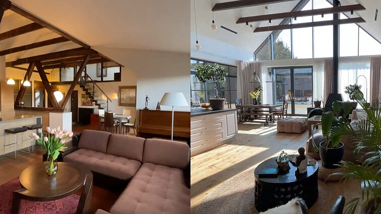 Veranda. Unikalūs apartamentai Vilniaus centre, juodos ir raudonos spalvų elementai ir Azijos dvelksmas vieno aukšto name