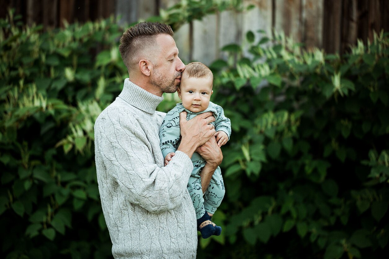 Linas Adomaitis su sūnumi