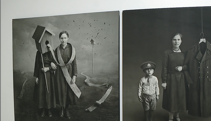 Parodoje Vilniaus fotografijos galerijoje Evaldo Ivanausko fotomontažai, kuriuose atgyja prieškario žmonės