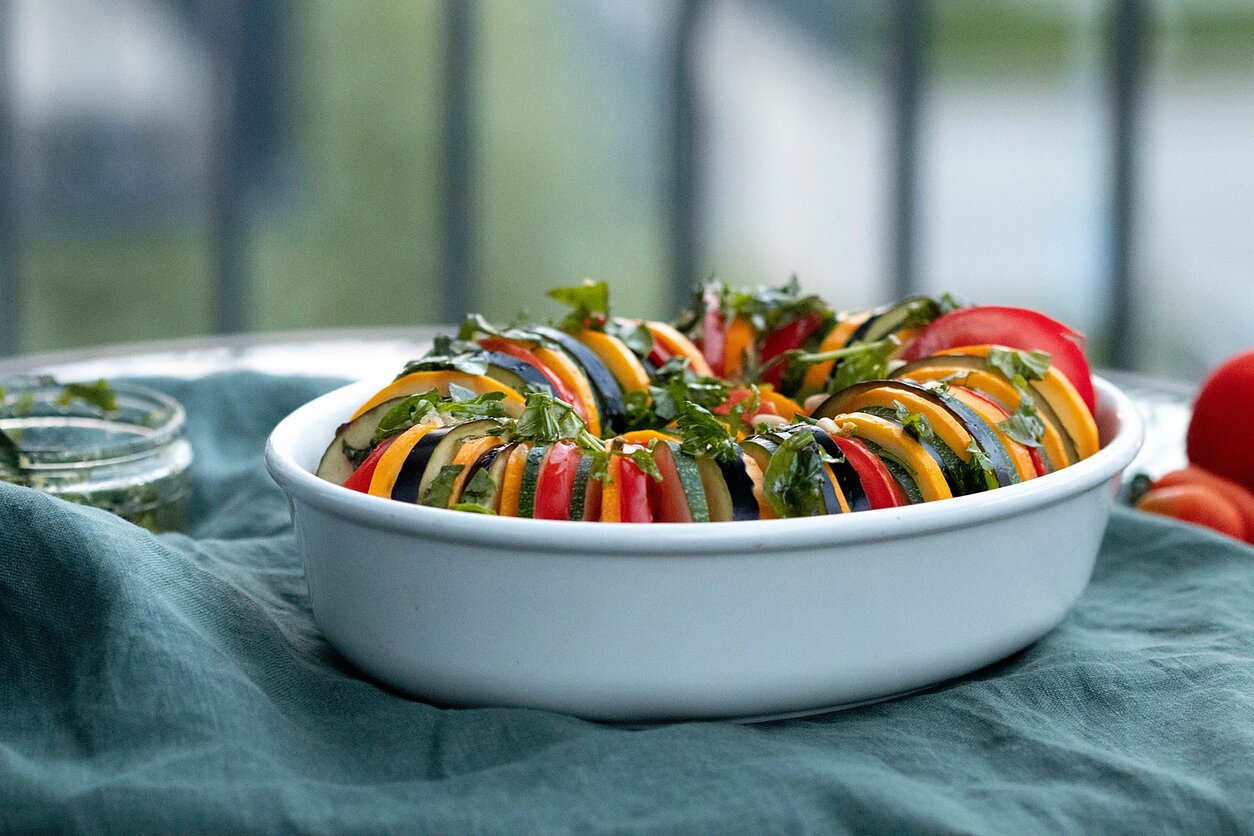 Daržovių troškinys „Ratatouille“