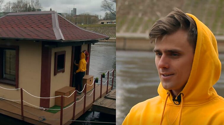 Sveikuolis Simonas svajonių namus įsirengė laive ant vandens: tai mūsų sodas – miesto centre
