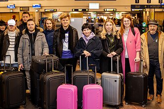Monika Liu leaving for Eurovision in Turin