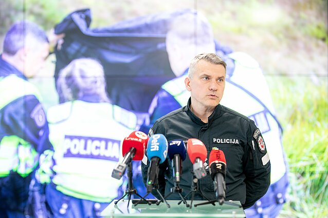 Žinios. Policija ruošiasi gegužės 9-ąjai: sustiprintos pajėgos pradės dirbti diena anksčiau
