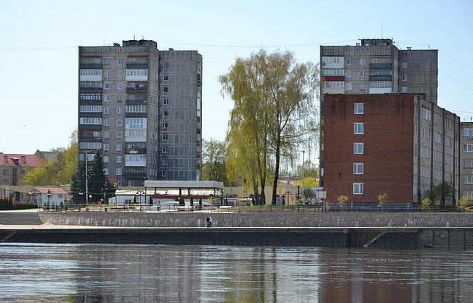 Panemunė, kitame Nemuno krante matomas Sovetsko miestas Panemunė, kitame Nemuno krante matomas Sovetsko miestas