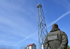 Video cameras monitoring the border