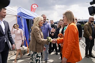 Jill Biden vizitas Ukrainoje ir susitikimas su Olena Zelenska