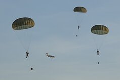 German paratroopers drop into Lithuania German paratroopers drop into Lithuania