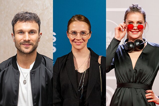 Lietuvos eurovizinės komisijos nariai Vaidas Baumila, Ieva Narkutė, Jurga Šeduikytė