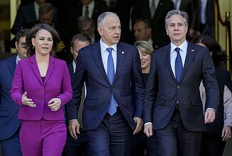 Annalena Baerbock, Mircea Geoană, Antony Blinken