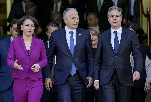 Annalena Baerbock, Mircea Geoană, Antony Blinken