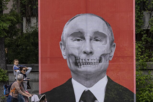 Meno kūrinys, atvaizduojantis Vladimirą Putiną