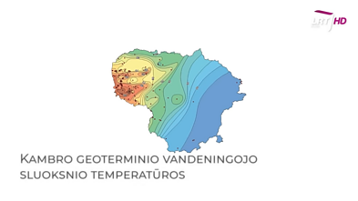 Temperature of the Cambrian geothermal aquifer underneath Lithuania