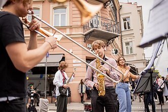 Gatvės muzikos dienos akimirka 