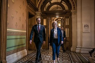 Gabrielius Landsbergis and Elizabeth Truss Gabrielius Landsbergis and Elizabeth Truss