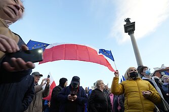 Lenkijos ir Europos Sąjungos vėliavos