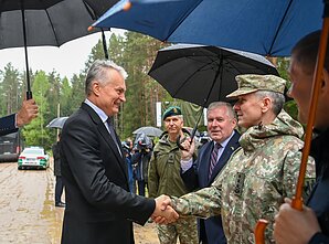 Gitanas Nausėda dalyvavo Rūdninkų poligono atidaryme