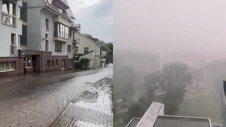 Į vakarykštę panaši liūtis Vilniuje praslinko ir po paros: lijo stipriai, bet trumpai