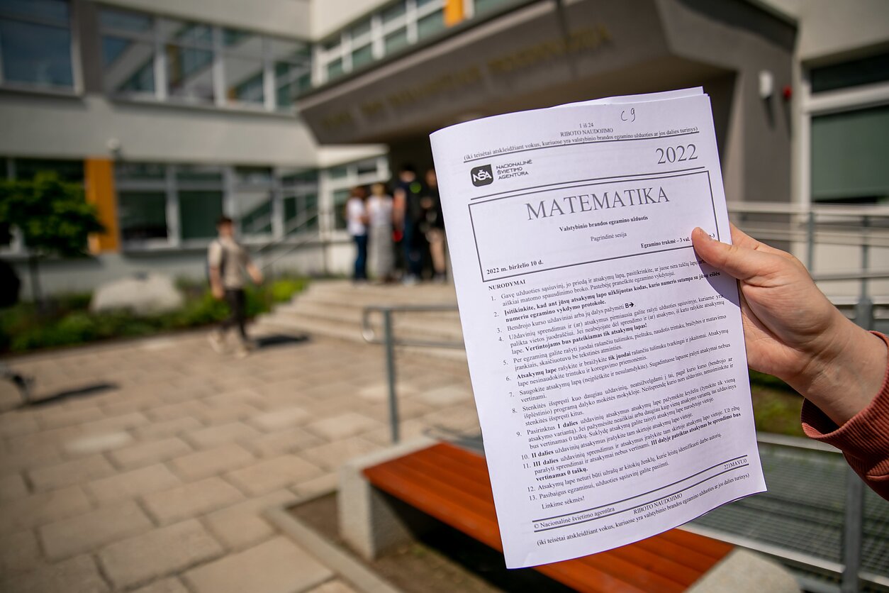 Matematikos egzaminas.