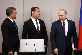 Vladimiras Putinas, Dmitrijus Medvedevas ir Viačeslavas Volodinas Vladimiras Putinas, Dmitrijus Medvedevas ir Viačeslavas Volodinas