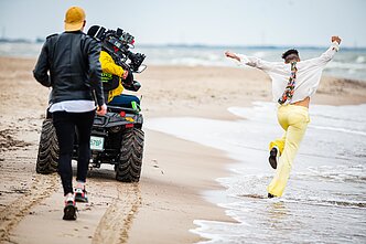 Donato Montvydo klipo filmavimo akimirka