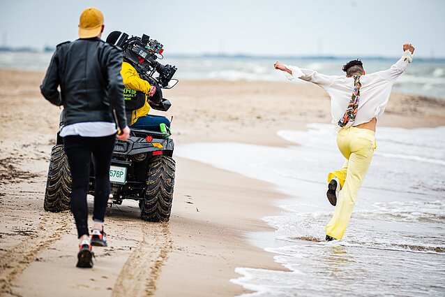 Donato Montvydo klipo filmavimo akimirka