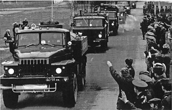 Russian troops leaving Lithuania
