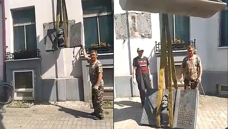 Sovetske nukeltas bareljefas Vydūnui: lietuvių rašytoją pakeis atminimo lenta rusų „husarų poetui“