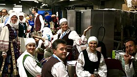 Šiaurės Amerikos lietuvių 16-osios tautinių šokių šventės Filadelfijoje akimirka