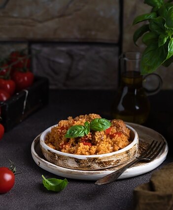 Pilno grūdo kuskusas su soja