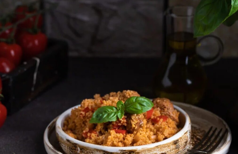 Pilno grūdo kuskusas su soja