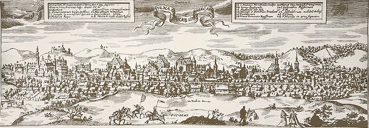 Vilnius panorama in 1600 by Tomasz Makowski