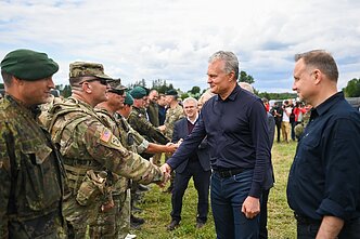 Lietuvos prezidentas Gitanas Nausėda susitinka su Lenkijos prezidentu Andrzejumi Duda