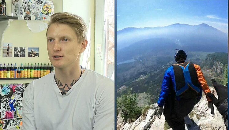 Neįveikiamų aukščių nėra: tatuiruočių salone dirbančio Martyno neeilinė veikla – ekstremalūs šuoliai parašiutu