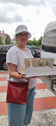 Участница гуманитарной акции