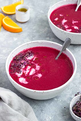 Kreminė burokėlių ir apelsinų sriuba